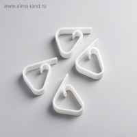 Зажимы для скатерти Доляна «Калипсо», набор 4 шт, пластик, белые Зажимы для скатерти Доляна «Калипсо», набор 4 шт, пластик, белые