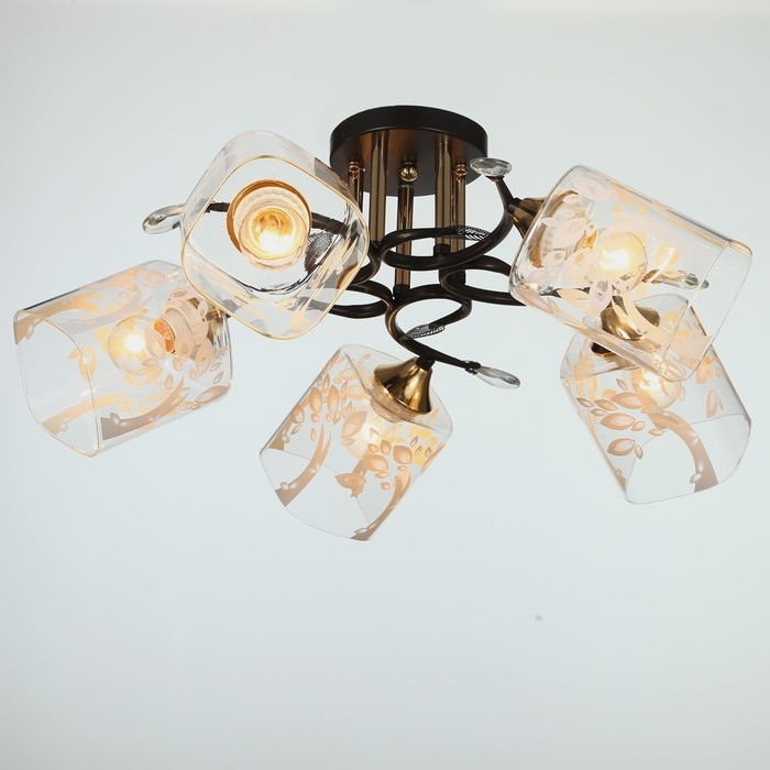 Люстра Светогор 5681 5хЕ27 черный /золото Люстра Светогор 5681 5хЕ27 черный /золото