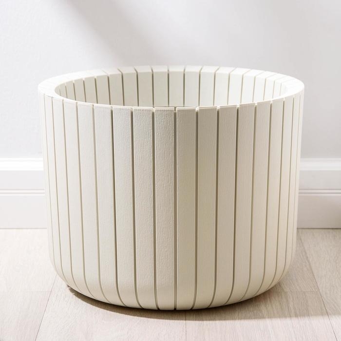 Кашпо &laquo;Шато&raquo;, 29 л, цвет белый ротанг