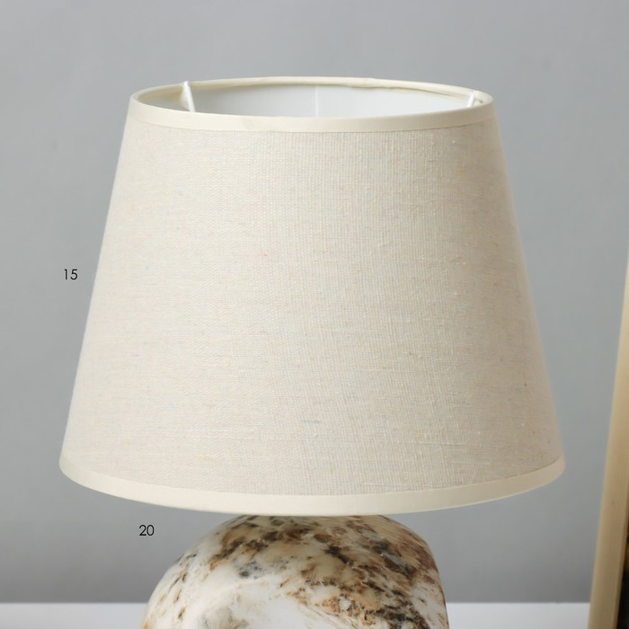 Лампа настольная Лампа настольная "Аделия" 1x40Вт E14 бежевый 14,5х14,5x20,5 см RISALUX