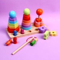 Развивающий набор &laquo;Пирамидки + рыбалка&raquo; 22 &times; 12,5 &times; 9,5 см