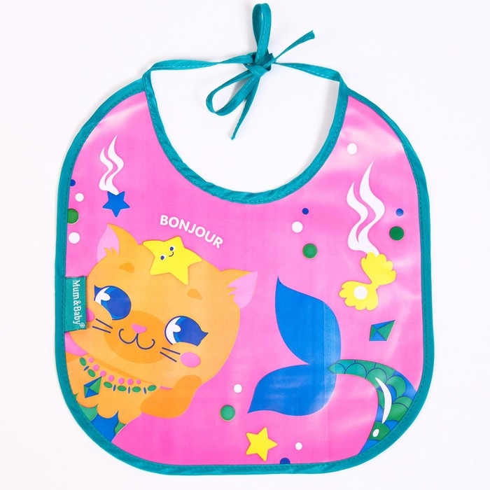 Нагрудник для кормления &laquo;ТРЕНД. Лапочки&raquo; непромокаемый на завязках, МИКС