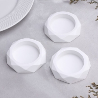 Подсвечник "Грани", набор 3 шт, 2,3х10 см, перламутр Подсвечник "Грани", набор 3 шт, 2,3х10 см, перламутр