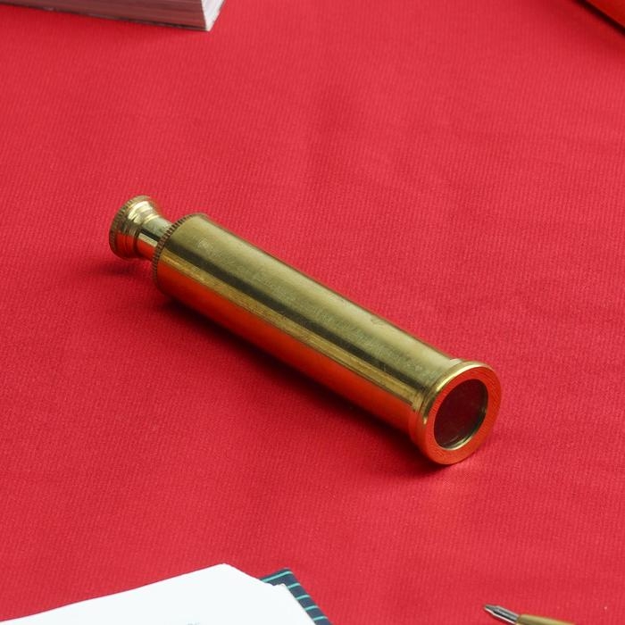 Сувенирный набор в шкатулке "Капитан" (лупа, компас, подзорная труба) 17х10,5х3,2 см