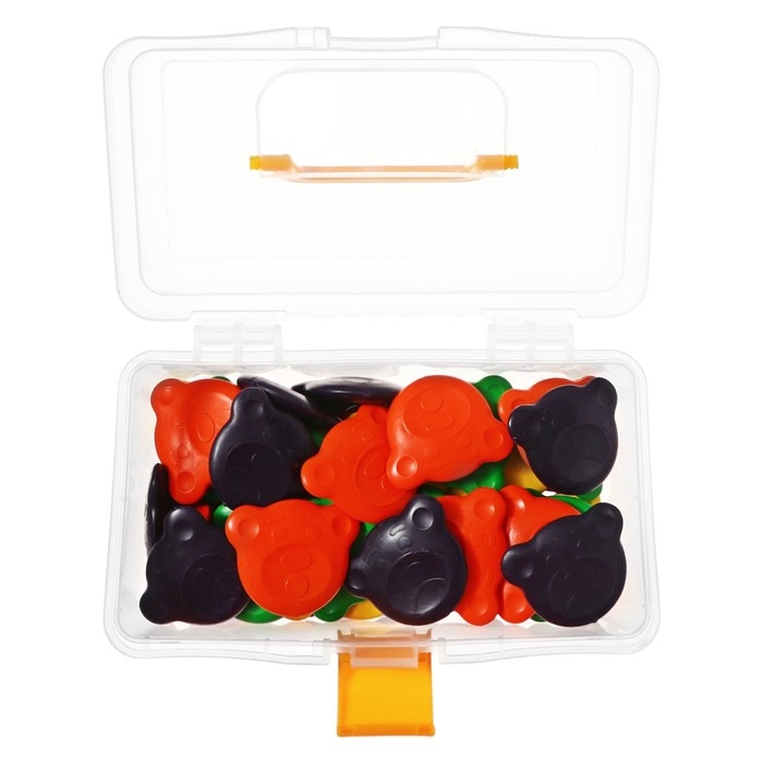 Мелки восковые 6 цветов 48 штук, Carioca "Baby", фигурные, гипоаллергенные, для малышей, контейнер