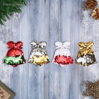 Мягкая подвеска "Колокольчик - праздничный перелив" 9*10 см, микс Мягкая подвеска "Колокольчик - праздничный перелив" 9*10 см, микс