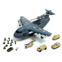 Парковка &laquo;Военный самолёт&raquo;, 4 машинки, подвижные элементы