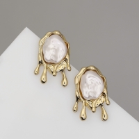 Серьги с жемчугом &laquo;Эксклюзив&raquo; таяние, цвет золото