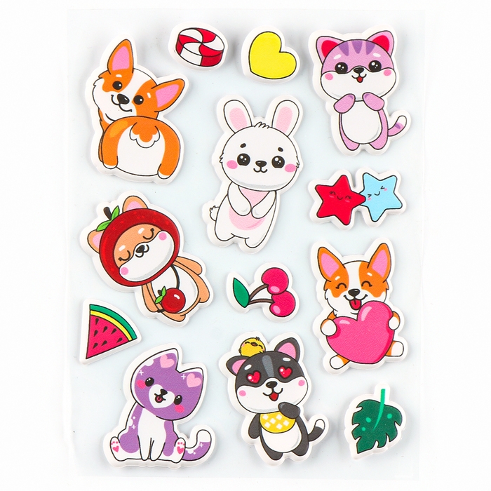 Набор для творчества &laquo;Зверушки&raquo;, наклейки для декора &mdash; 13 шт.