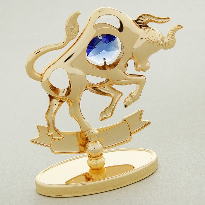 Сувенир знак зодиака &laquo;Телец&raquo;, 4&times;6&times;9 см, с кристаллами