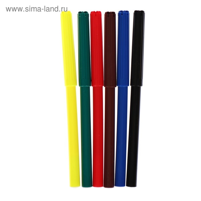 Фломастеры 6 цветов Фломастеры 6 цветов "Гарри Поттер", картонная коробка, европодвес