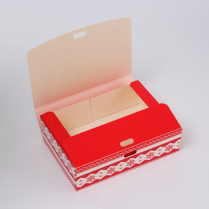 Новый год. Коробка подарочная новогодняя складная, упаковка, &laquo;Русское настроение&raquo;, 16 &times; 12 &times; 5 см.