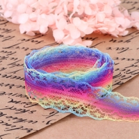 Кружево капроновое &laquo;Радуга волна&raquo;, 28 мм &times; 10 &plusmn; 1 м, цвет разноцветный №3