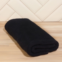 Набор банный, в косметичке, 8 предметов (полотенце 70 &times; 140 см, бутылочки 3 шт, баночки 2 шт, повязка на голову, лопатка), цвет МИКС