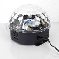 Световой прибор «Хрустальный шар» 17.5 см, динамик, свечение RGB, 220 В Световой прибор «Хрустальный шар» 17.5 см, динамик, свечение RGB, 220 В