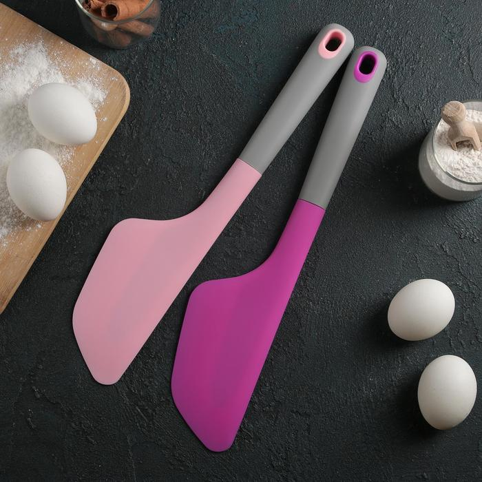 Шпатель кондитерский Доляна &laquo;Честер&raquo;, 34&times;7,5&times;2 см, цвет МИКС