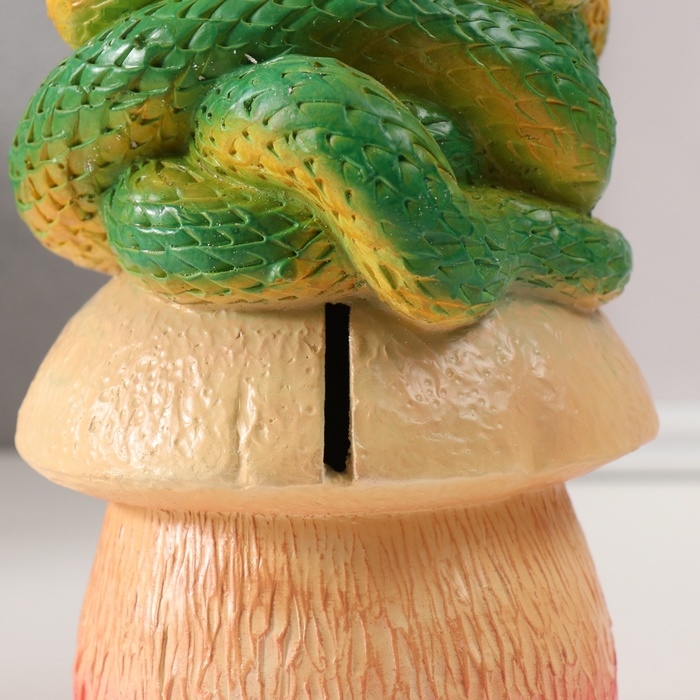 Копилка Копилка "ЗМЕЙКА НА ГРИБЕ" 18 х12 х 12 см.