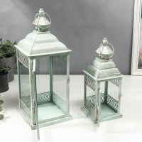 Подсвечник металл "Сказка Махараджи" набор 2 шт 27х11х11 38х15х15 см Подсвечник металл "Сказка Махараджи" набор 2 шт 27х11х11 38х15х15 см