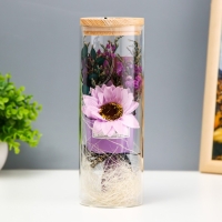 Ночник колба "Букет с розовым цветком" LED от батареек LR1130 8х8х23 см RISALUX Ночник колба "Букет с розовым цветком" LED от батареек LR1130 8х8х23 см RISALUX