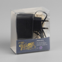 Гирлянда «Нить» 10 м роса, IP20, серебристая нить, 100 LED, свечение фиолетовое, 12 В Гирлянда «Нить» 10 м роса, IP20, серебристая нить, 100 LED, свечение фиолетовое, 12 В