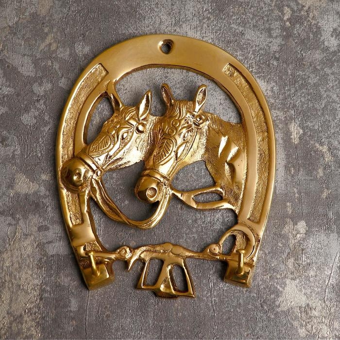 Крючки "Лошади" латунь 16х13х3 см
