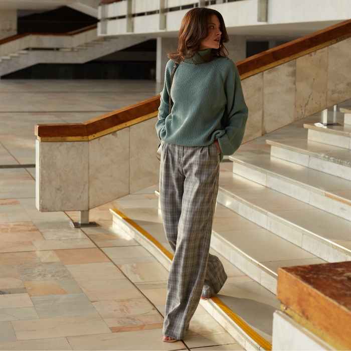 Брюки женские MINAKU: Classic цвет серый, р-р 46 Брюки женские MINAKU: Classic цвет серый, р-р 46