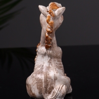 Статуэтка "Конь с букетом" 11см, цвет бежевый