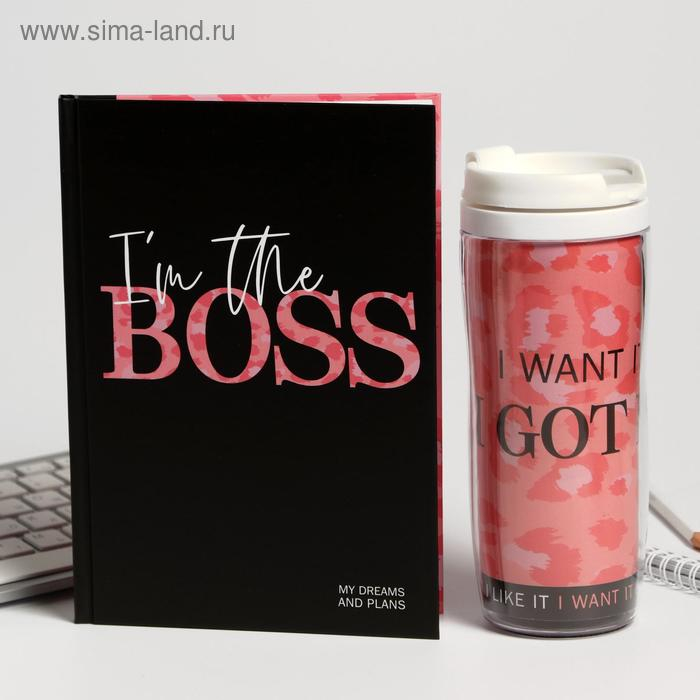 Подарочный набор &laquo;I'm the BOSS&raquo; ежедневник + термостакан