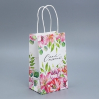 Пакет подарочный крафтовый, упаковка, &laquo;Самой нежной&raquo;, 12 х 21 х 9 см