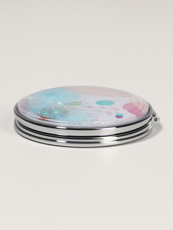 Зеркало складное &laquo;Круги&raquo;, d = 7,2 см, с увеличением, цвет МИКС