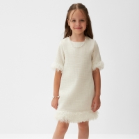 Платье для девочки MINAKU: PartyDress цвет белый, рост 146 Платье для девочки MINAKU: PartyDress цвет белый, рост 146