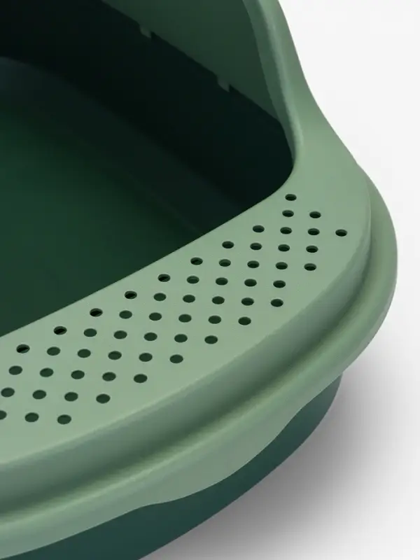 Лоток для кошек Фур-Мур 48&times;35.5 cм с высоким бортом + совок, Soft-touch, изумруд