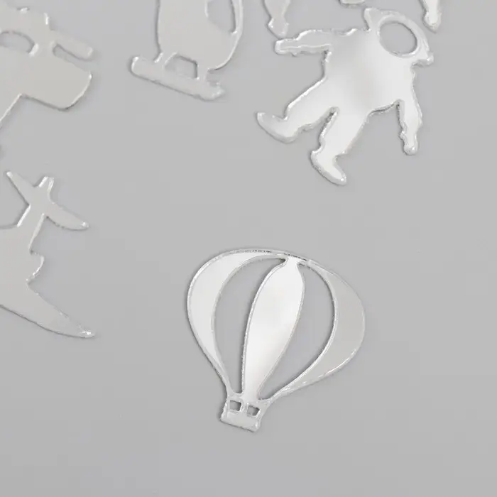 Декоративные элементы для творчества &laquo;Арт Узор. Воздушный транспорт&raquo;, набор 6 шт., пластик зеркальный