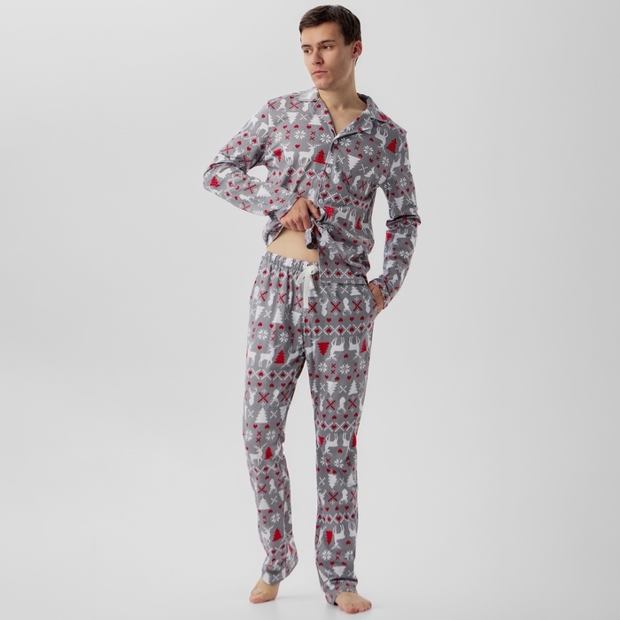 Пижама новогодняя мужская KAFTAN &laquo;Скандинавия&raquo;, размер 56