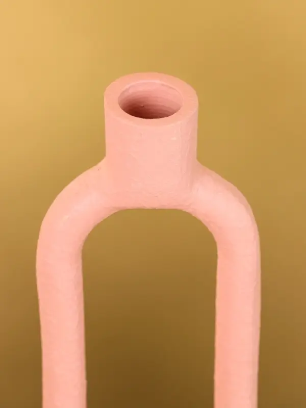 Подсвечник на 1 свечу "Пудровый" 8,5х,8,5х26 см