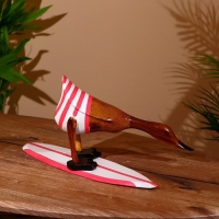 Сувенир "Утка на сёрфе" дерево 40 см