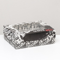 Коробка складная, с окном "Ты круче всех!"  21 х 15 х 7 см