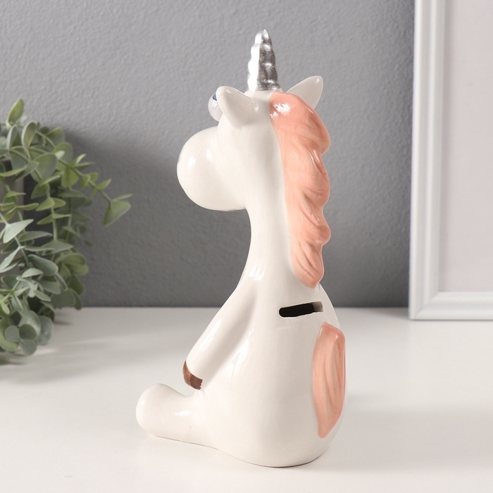Копилка керамика Копилка керамика "Единорожик-пучеглаз" 9х10,9х20,3 см