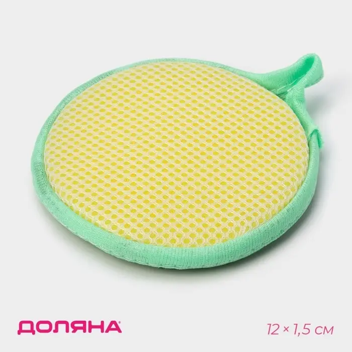 Губка для посуды Доляна &laquo;Мастер&raquo;, 12&times;12&times;1.5 см