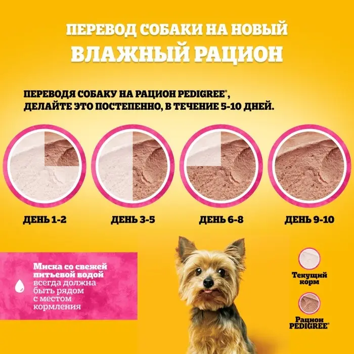 Влажный корм Pedigree для собак мелких пород , паштет говядина, пауч, 80 г