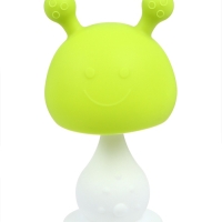 Прорезыватель силиконовый с погремушкой &laquo;Грибочек&raquo;, цвет зеленый, Крошка Я