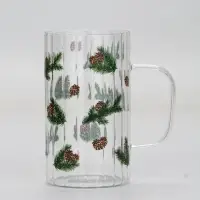 Кружка стеклянная &laquo;Шишки&raquo;, 350 мл