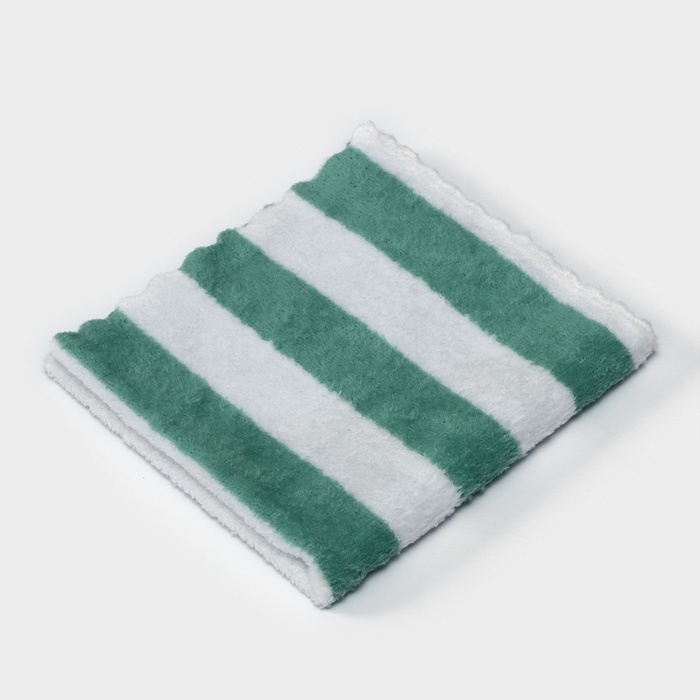 Салфетка для уборки Доляна &laquo;Полоски&raquo;, микрофибра махровая, 30&times;30 см, цвет МИКС