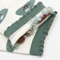 Носки женские MINAKU &laquo;Подснежники&raquo;, цвет зелёный, размер 36-39 (23-25 см)