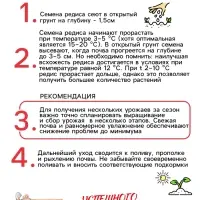 Семена Редис "Дуро Краснодарское", 1 г