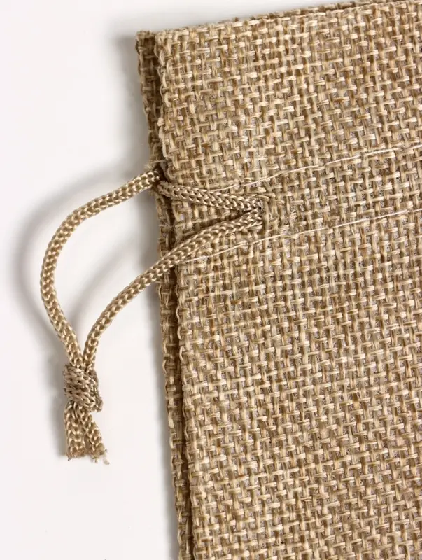 Мешочек подарочный из холщи, серый, 13&times;18 см