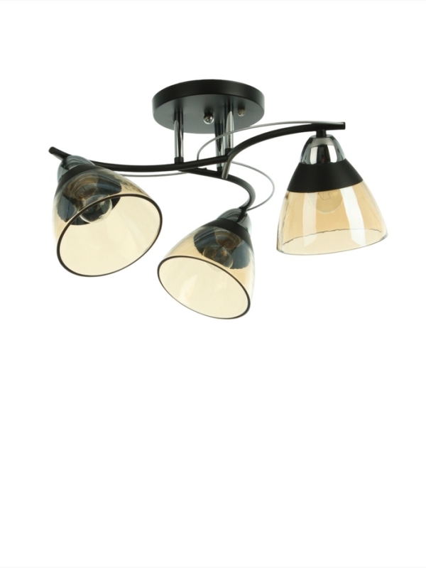 Люстра "Ирида" 3хЕ27 40Вт черно-хромовый 44х44х24 см