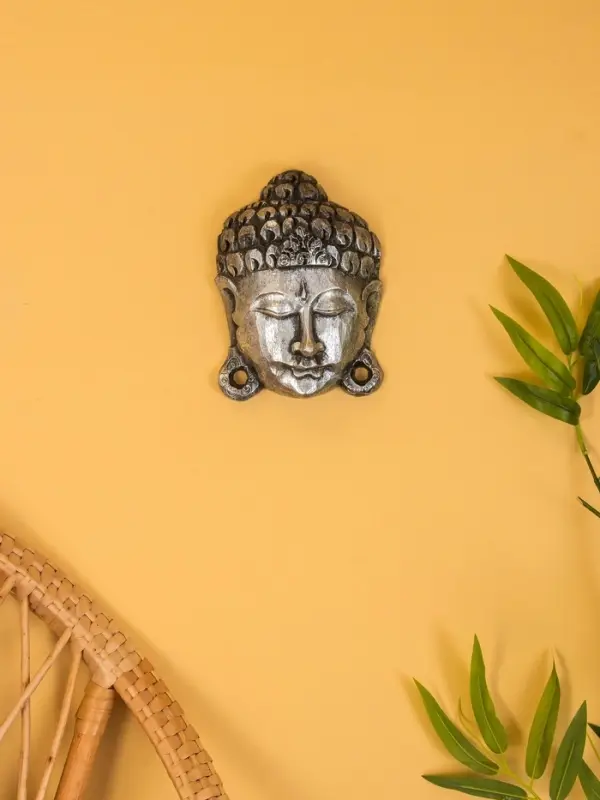 Сувенир интерьерный &laquo;Будда&raquo;, 13&times;5&times;18 см, дерево, серебро