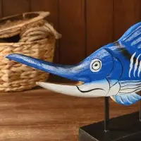 Сувенир "Рыба-меч" дерево на подставке 52х9х25 см