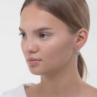 Серьги ассорти &laquo;Сердца&raquo; блёстки, цвет серебро в золоте